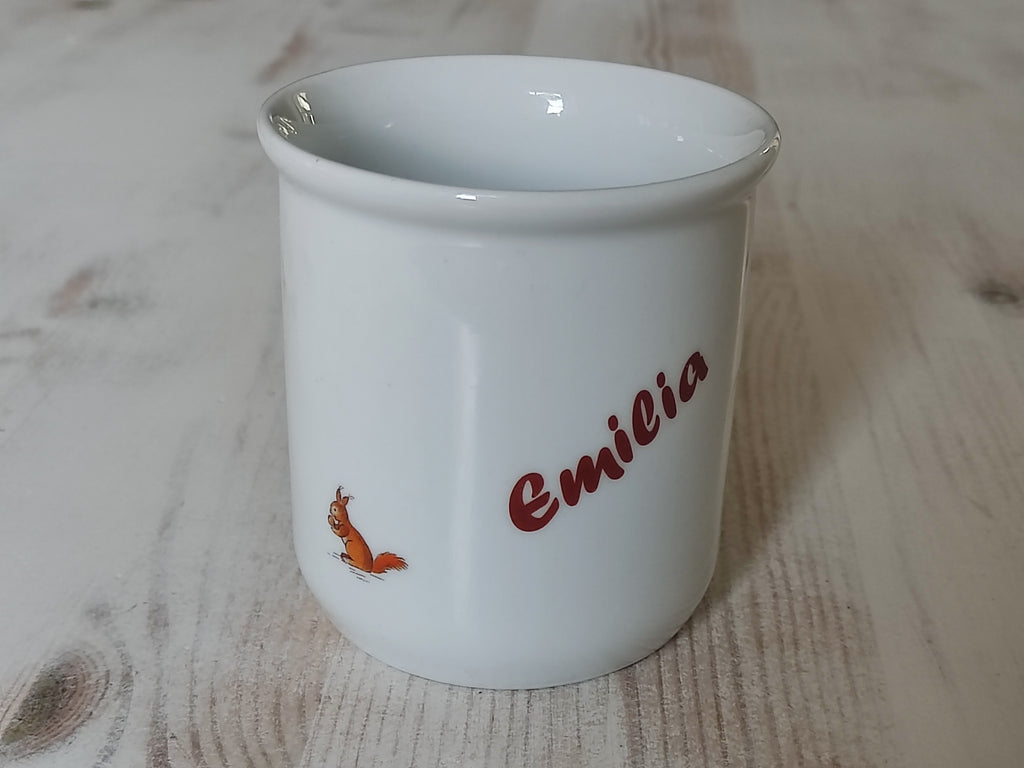 Personalisiertes Kindergeschirr Set mit Namen - Froschkönig Märchenmotiv - Tasse Teller Schüssel - Geschenk zur Taufe, Geburt & zum Geburtstag