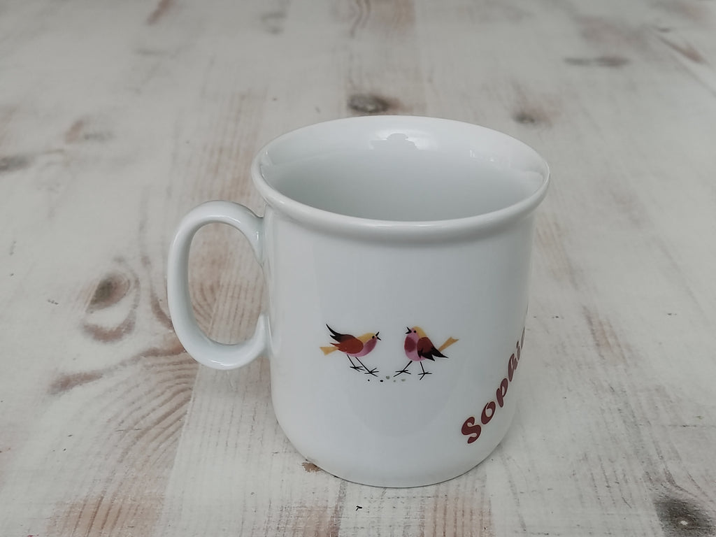 Personalisiertes Kindergeschirr Set mit Namen - Aschenputtel Märchenmotiv - Tasse Teller Schüssel - Geschenk zur Taufe, Geburt & zum Geburtstag