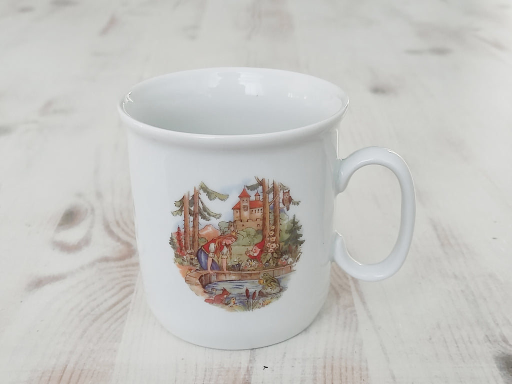 Personalisiertes Kindergeschirr Set mit Namen - Froschkönig Märchenmotiv - Tasse Teller Schüssel - Geschenk zur Taufe, Geburt & zum Geburtstag