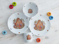 Personalisiertes Kindergeschirr Set mit Namen - Hänsel und Gretel Märchenmotiv - Tasse Teller Schüssel - Geschenk zur Taufe, Geburt & zum Geburtstag