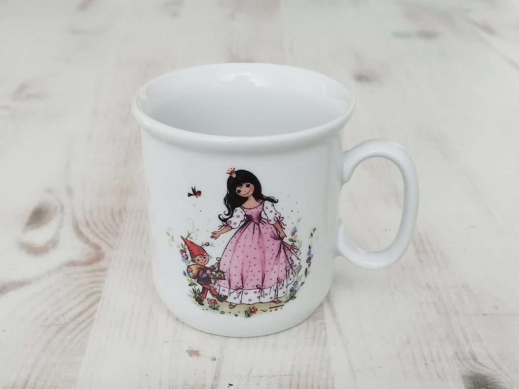 Personalisiertes Kindergeschirr Set mit Namen - Schneewittchen und die sieben Zwerge Märchenmotiv - Tasse Teller Schüssel - Geschenk zur Taufe, Geburt & zum Geburtstag